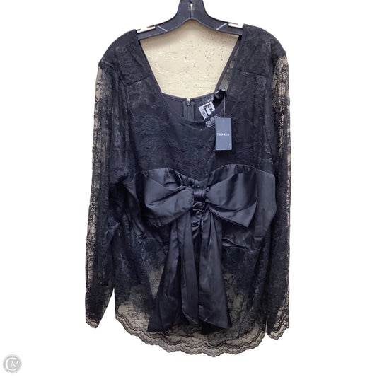 Top Long Sleeve By Torrid In Black, Size: 4x