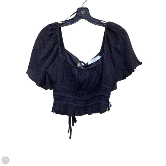 Top Short Sleeve By Astr In Black, Size: L