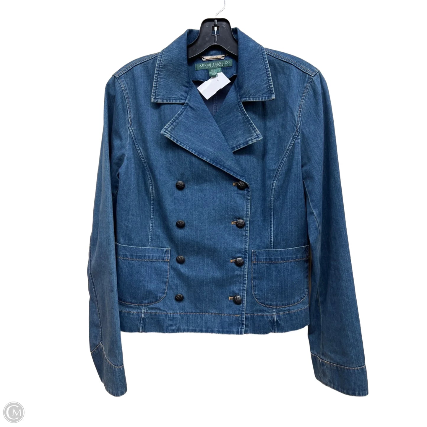 Jacket Denim By Lauren Jeans Co In Blue Denim, Size: S