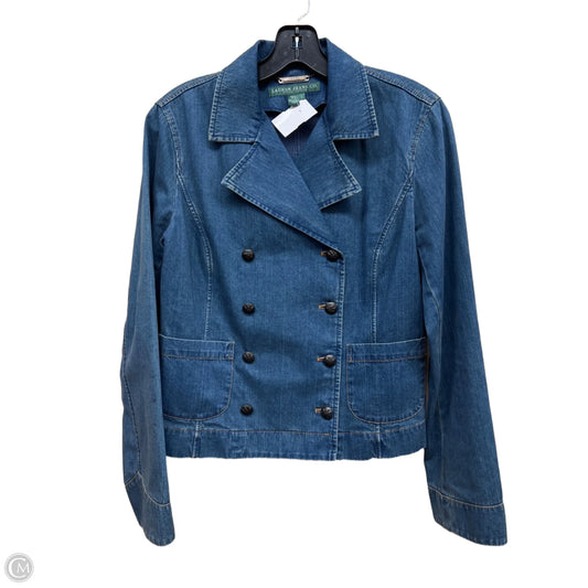 Jacket Denim By Lauren Jeans Co In Blue Denim, Size: S