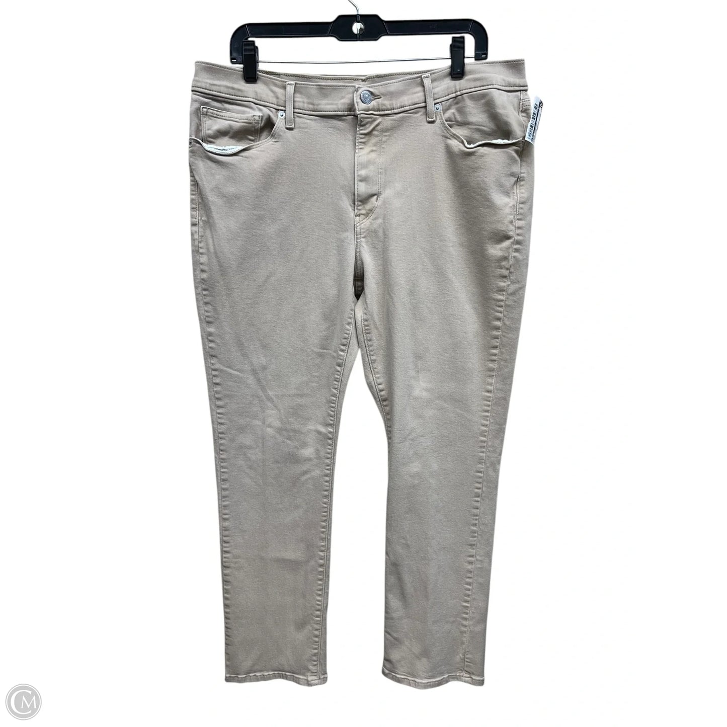 Jeans Straight By Levis In Brown Denim, Size: 16