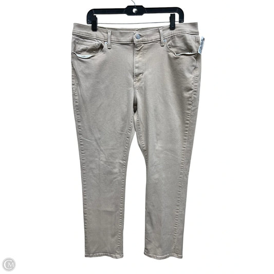 Jeans Straight By Levis In Brown Denim, Size: 16