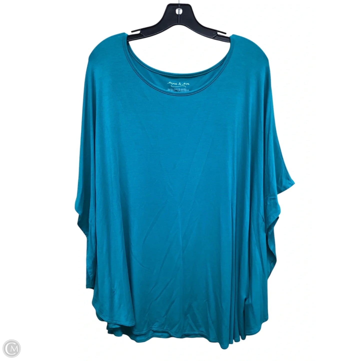 Top Short Sleeve By Anna & Ava In Green, Size: Osfm