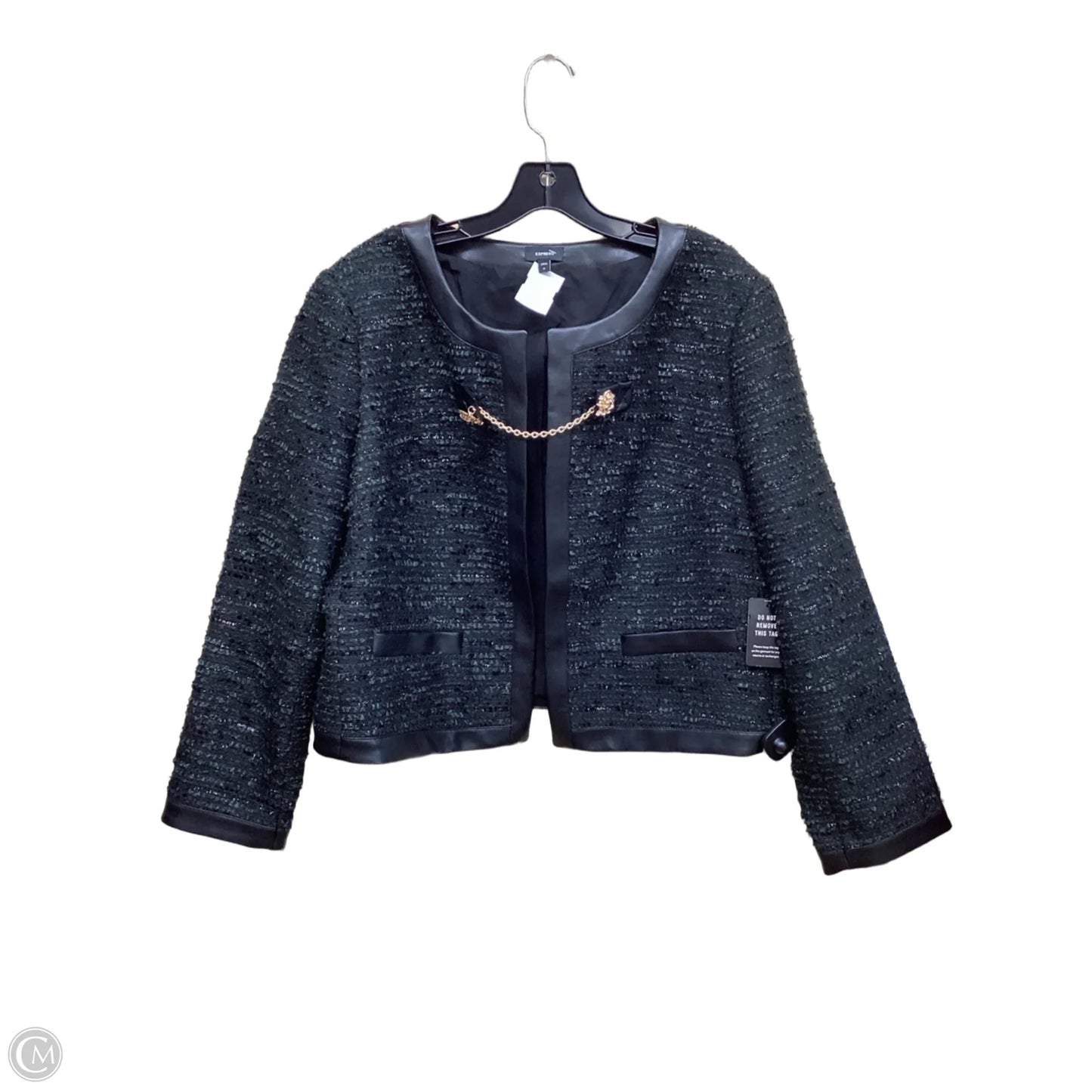 Jacket Other By Express In Black & Gold, Size: Xl