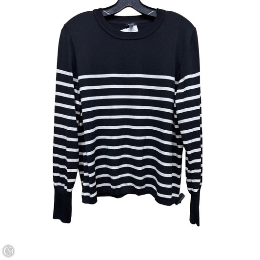 Top Long Sleeve By Express In Black & White, Size: Xl