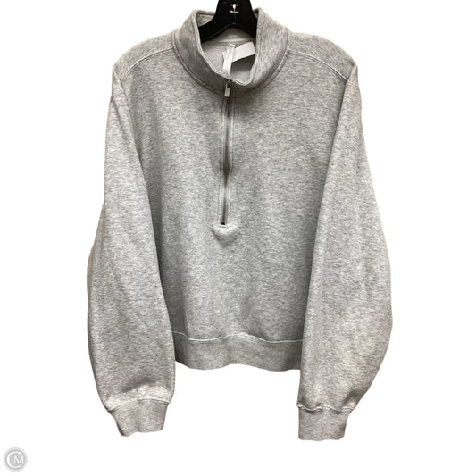 Athletic Sweatshirt Crewneck By Fabletics In Grey, Size: 2x