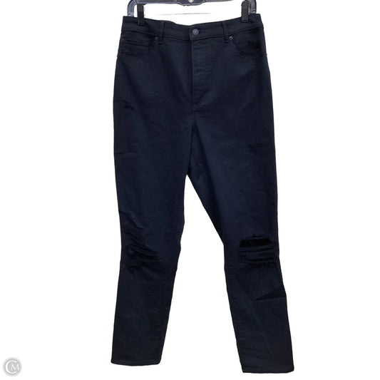 Jeans Straight By Express In Black Denim, Size: 12l