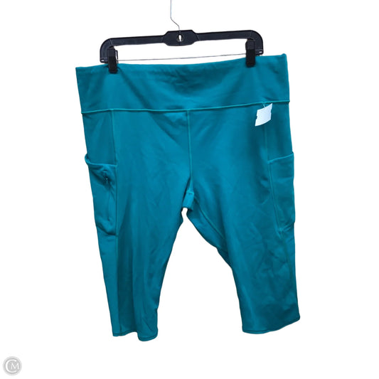 Athletic Capris By Athleta In Green, Size: 1x