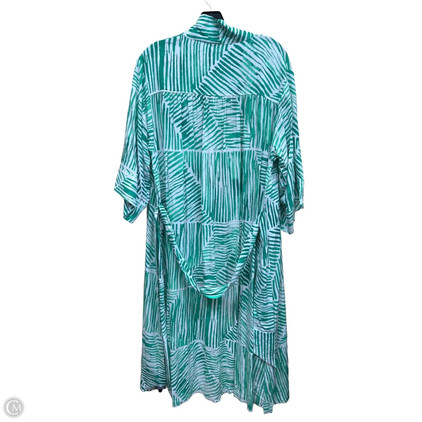 Swimwear Cover-up By Calia In Green & White, Size: S