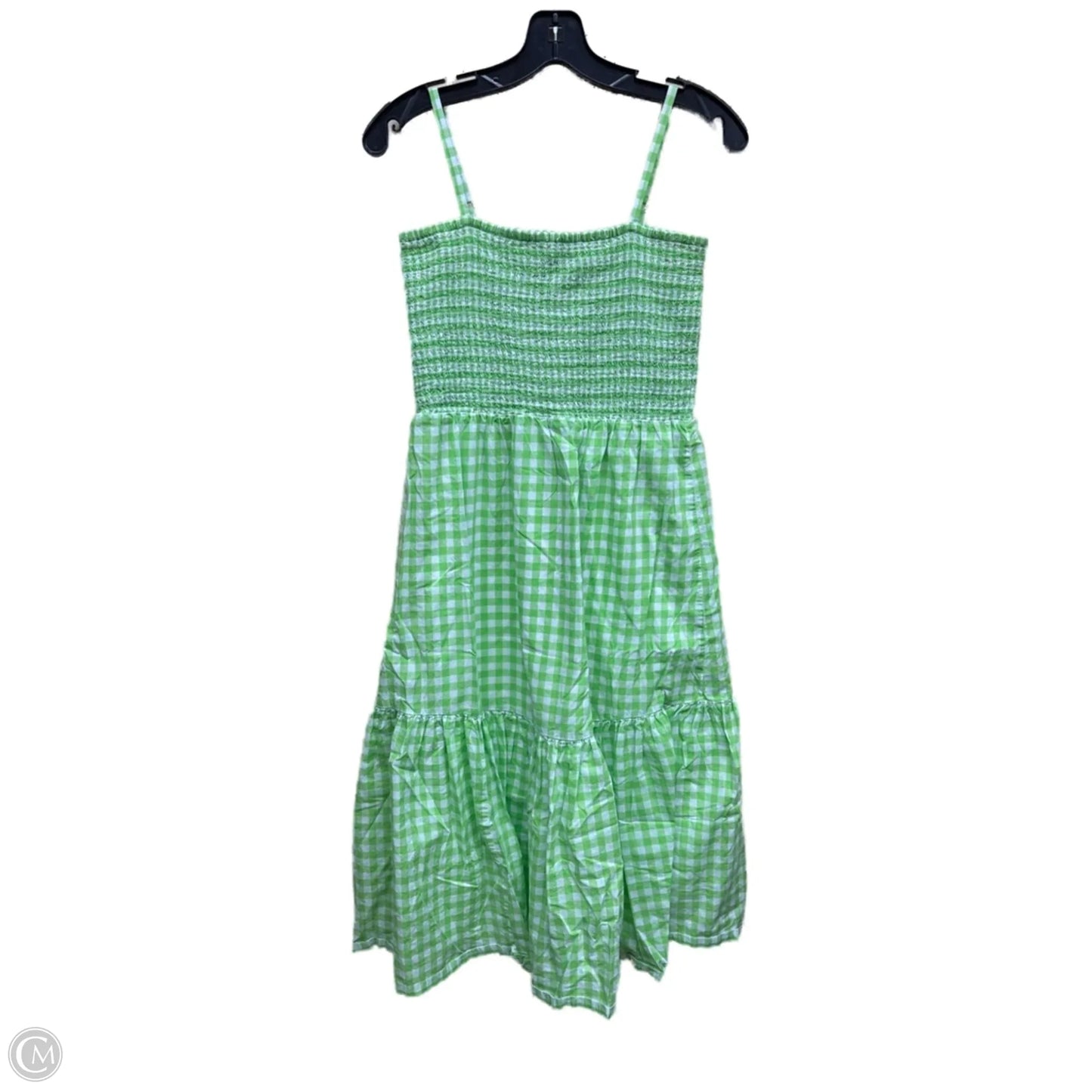 Dress Casual Midi By J. Crew In Green & White, Size: M