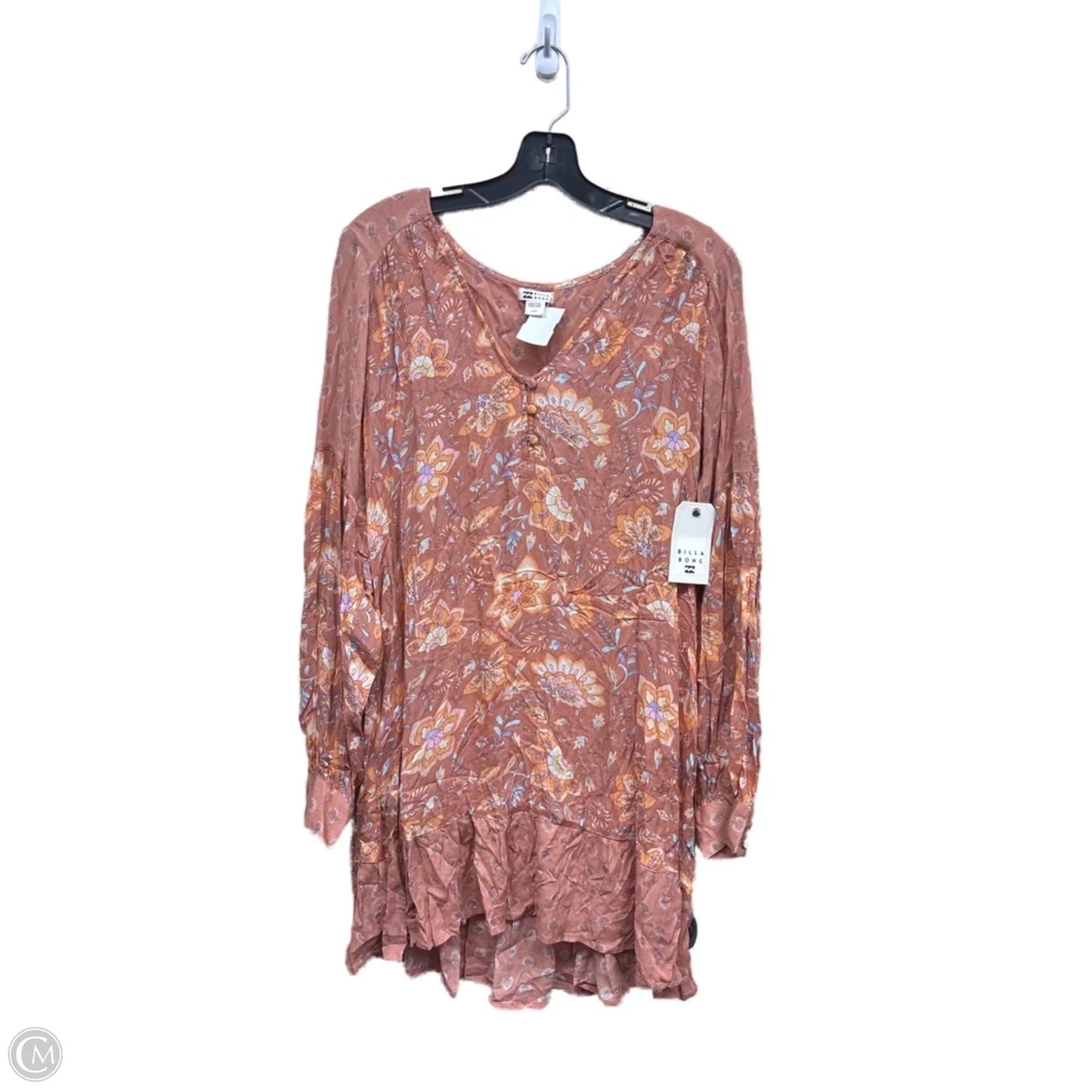 Dress Casual Midi By Billabong In Orange, Size: L