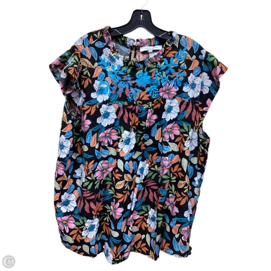 Top Short Sleeve By Sweet Rain In Floral Print, Size: 3x