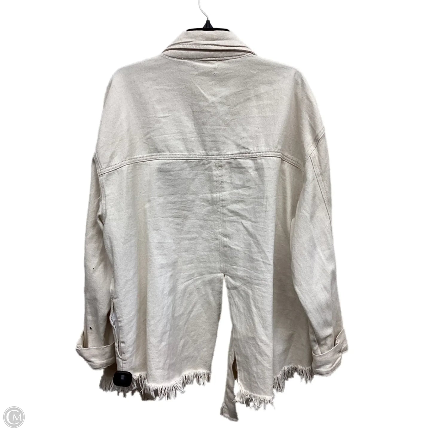 Jacket Denim By West Bound In Cream Denim, Size: 2x