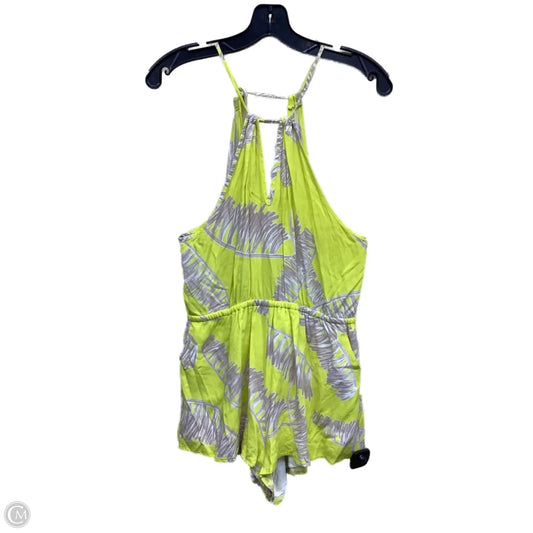 Romper By Clothes Mentor In Tan & Yellow, Size: L
