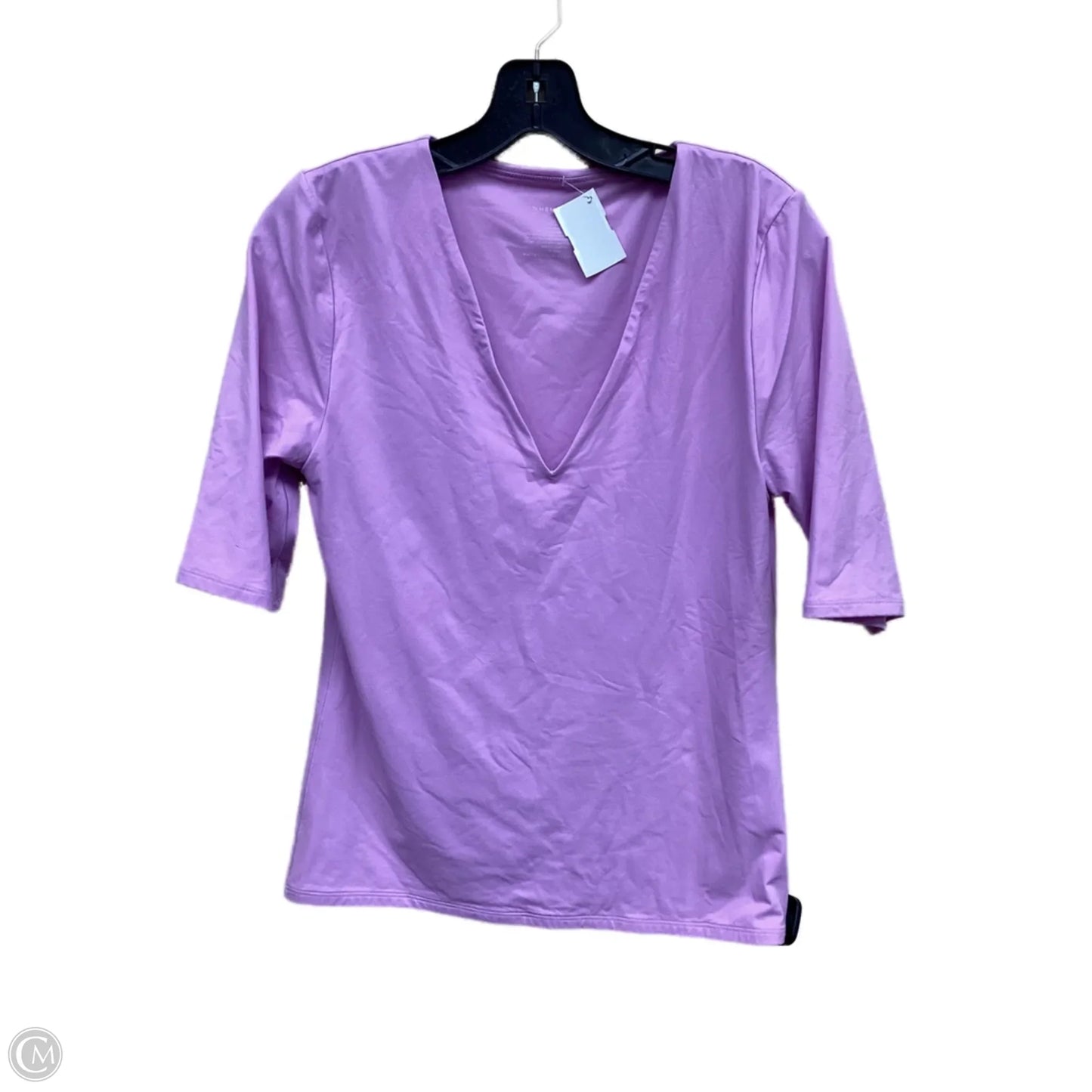Top Short Sleeve By White House Black Market In Purple, Size: L
