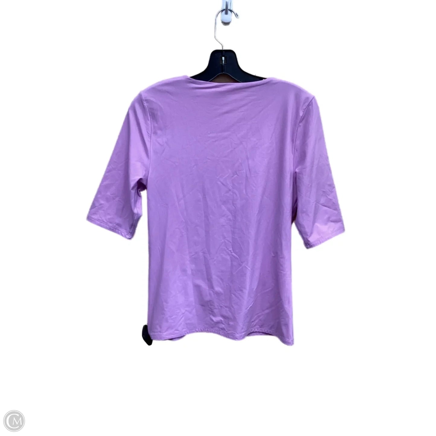 Top Short Sleeve By White House Black Market In Purple, Size: L