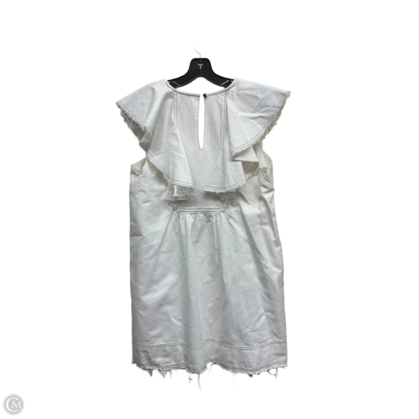 Dress Casual Midi By Pilcro In White Denim, Size: M
