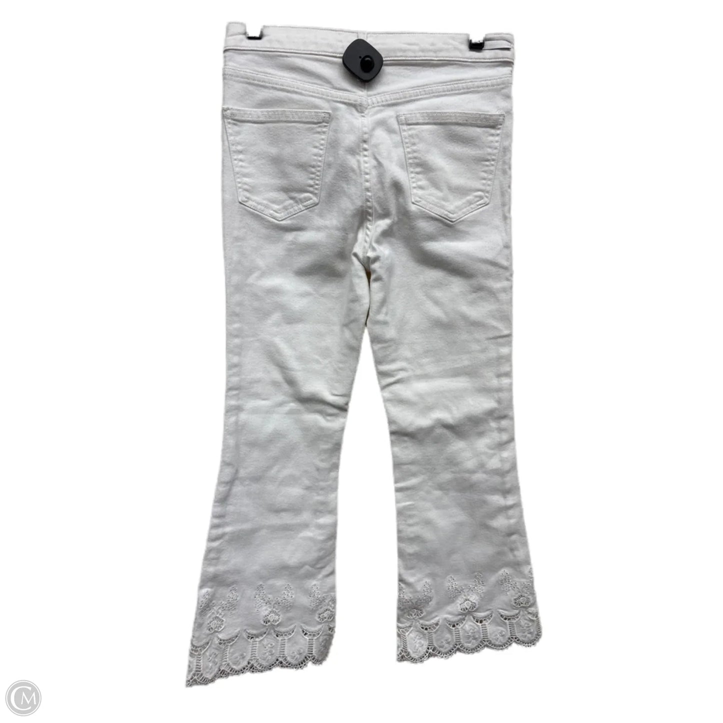 Jeans Flared By Pilcro In White Denim, Size: 2