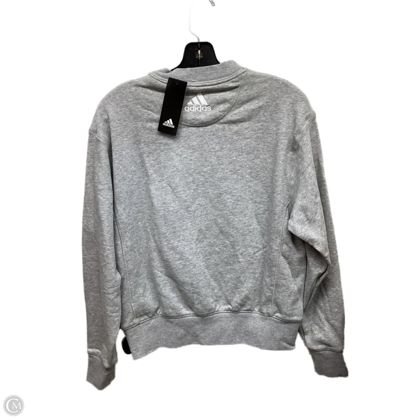 Sweatshirt Crewneck By Adidas In Grey, Size: S