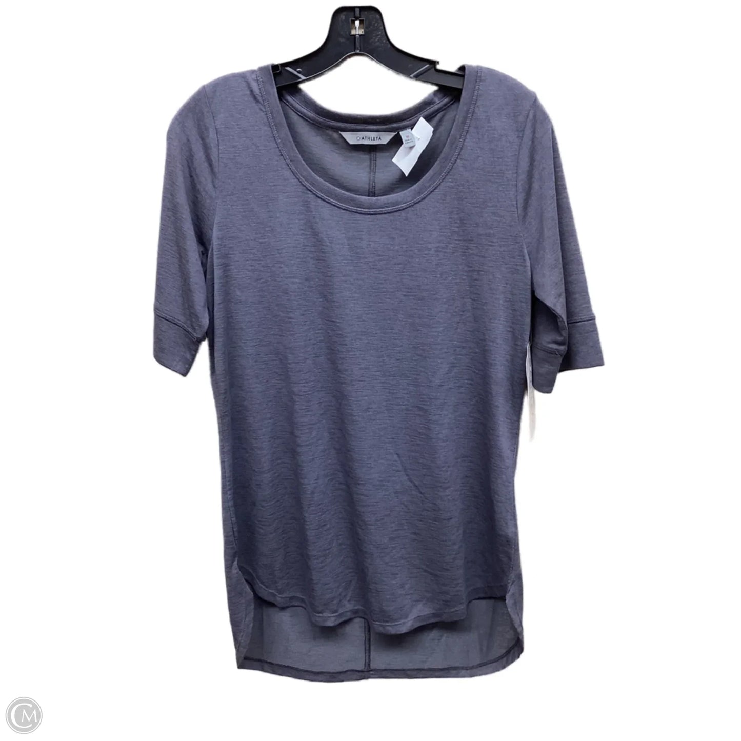 Top Short Sleeve By Athleta In Grey, Size: M