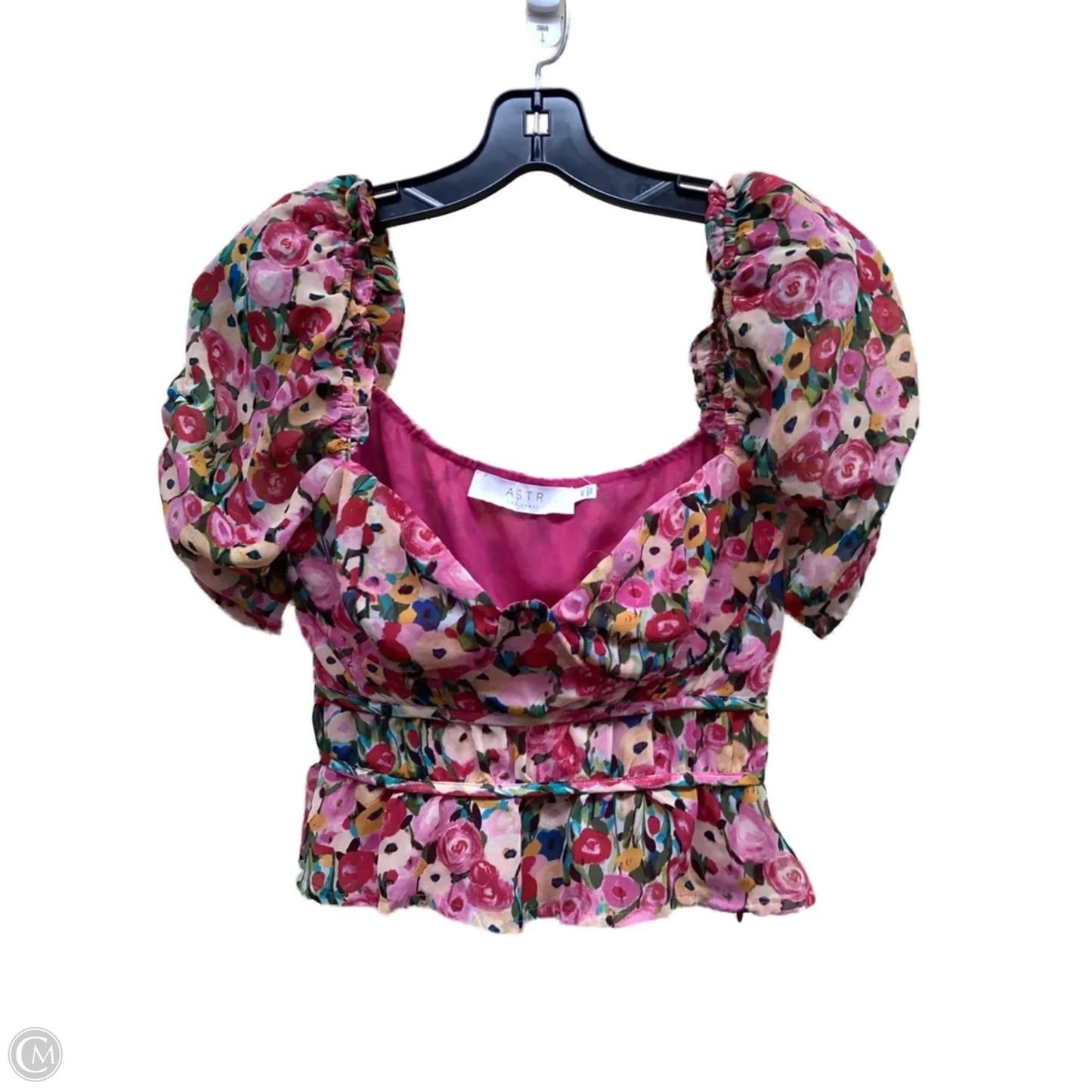 Top Short Sleeve By Astr In Floral Print, Size: Xs