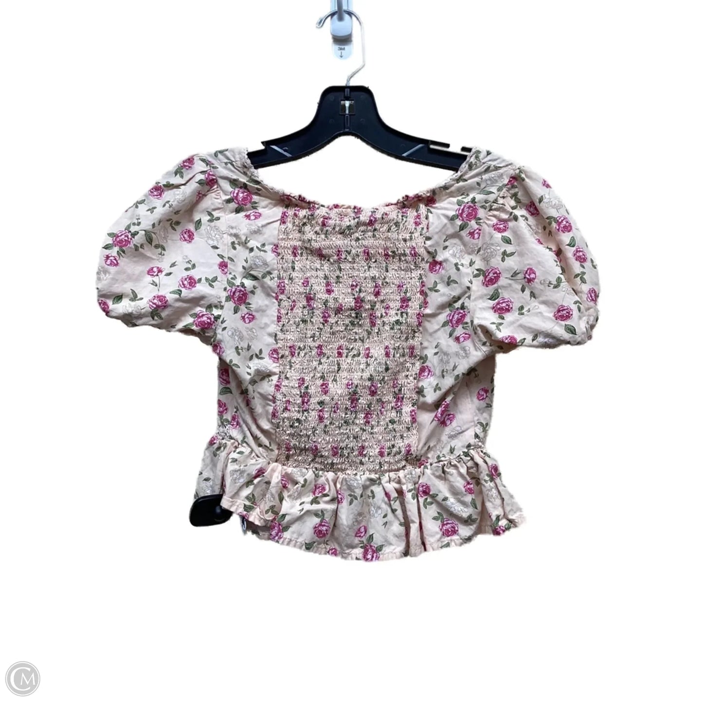 Top Short Sleeve By Celebrity Pink In Floral Print, Size: Xs