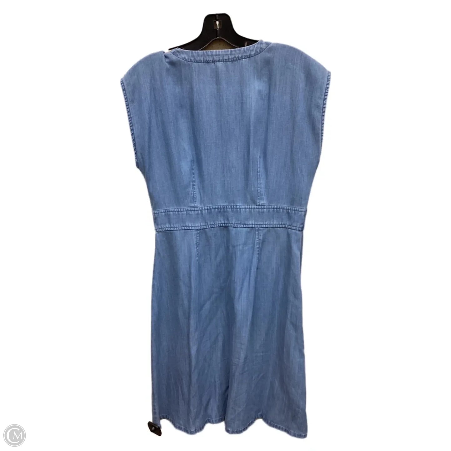 Dress Casual Midi By Loft In Blue Denim, Size: 2