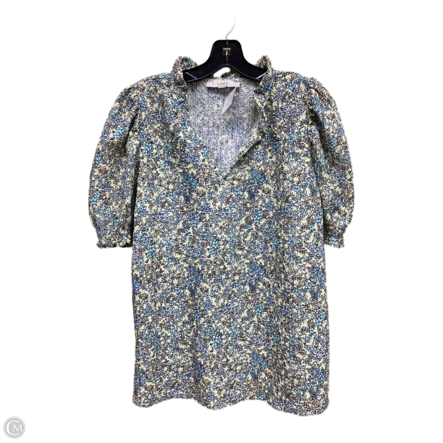 Top Short Sleeve By Loft In Floral Print, Size: M