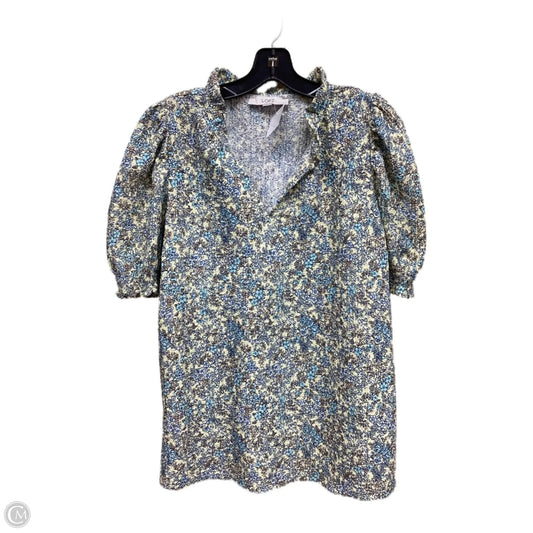 Top Short Sleeve By Loft In Floral Print, Size: M