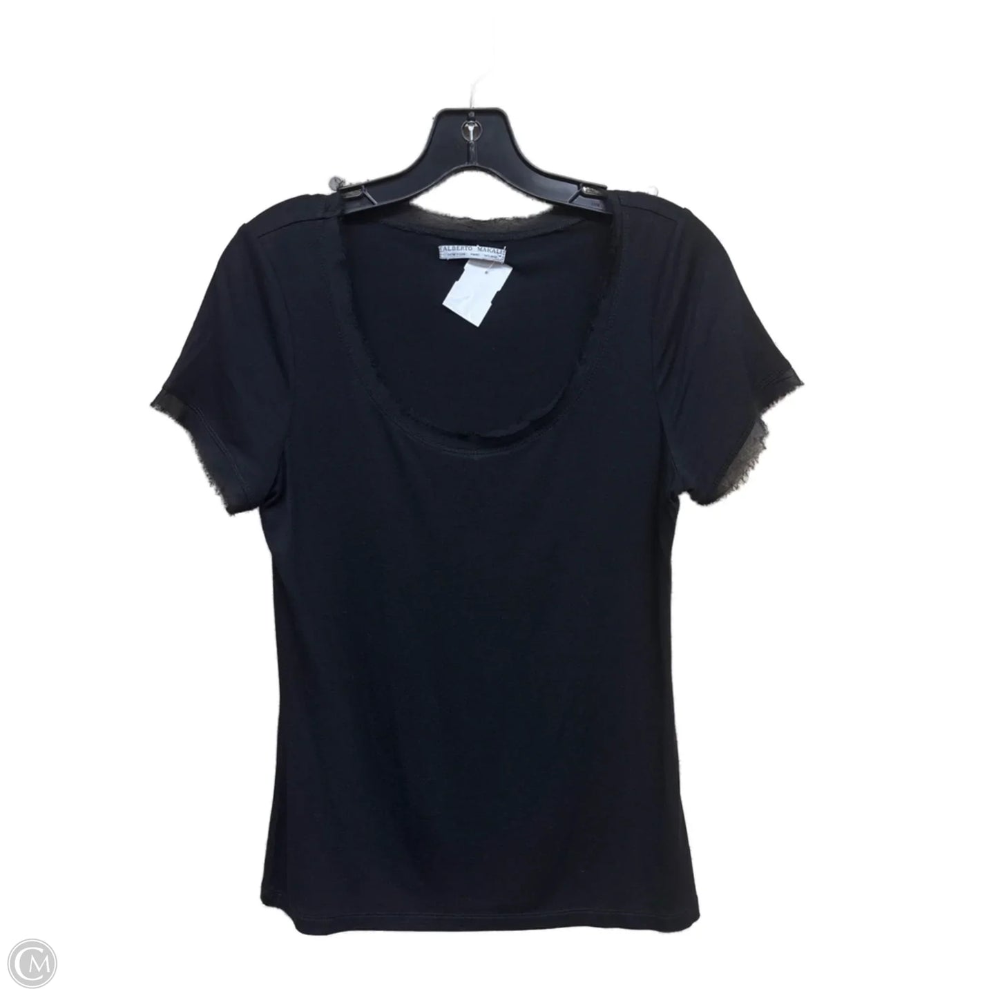 Top Short Sleeve By Alberto Makali In Black, Size: M