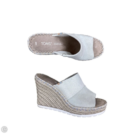 Sandals Heels Wedge By Toms In Beige, Size: 6.5