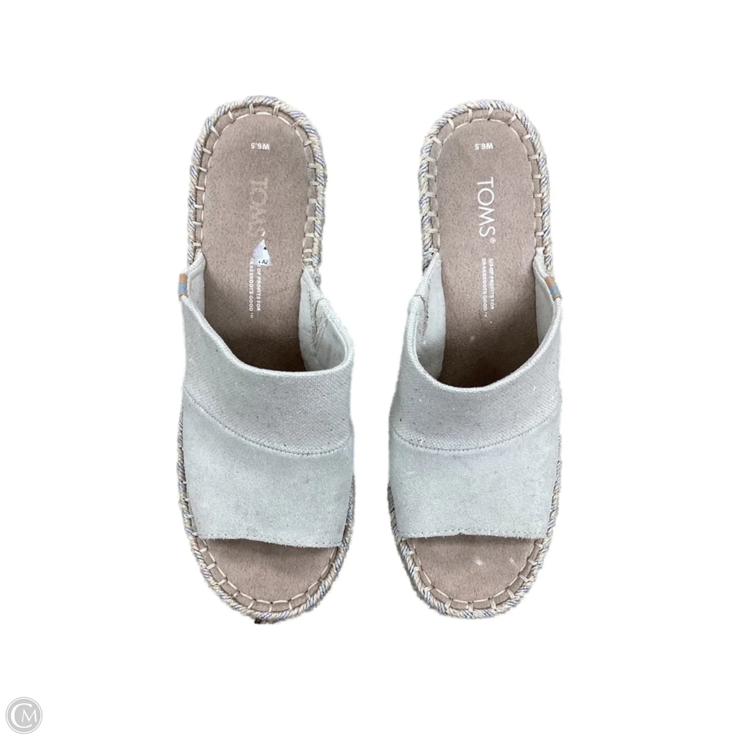 Sandals Heels Wedge By Toms In Beige, Size: 6.5