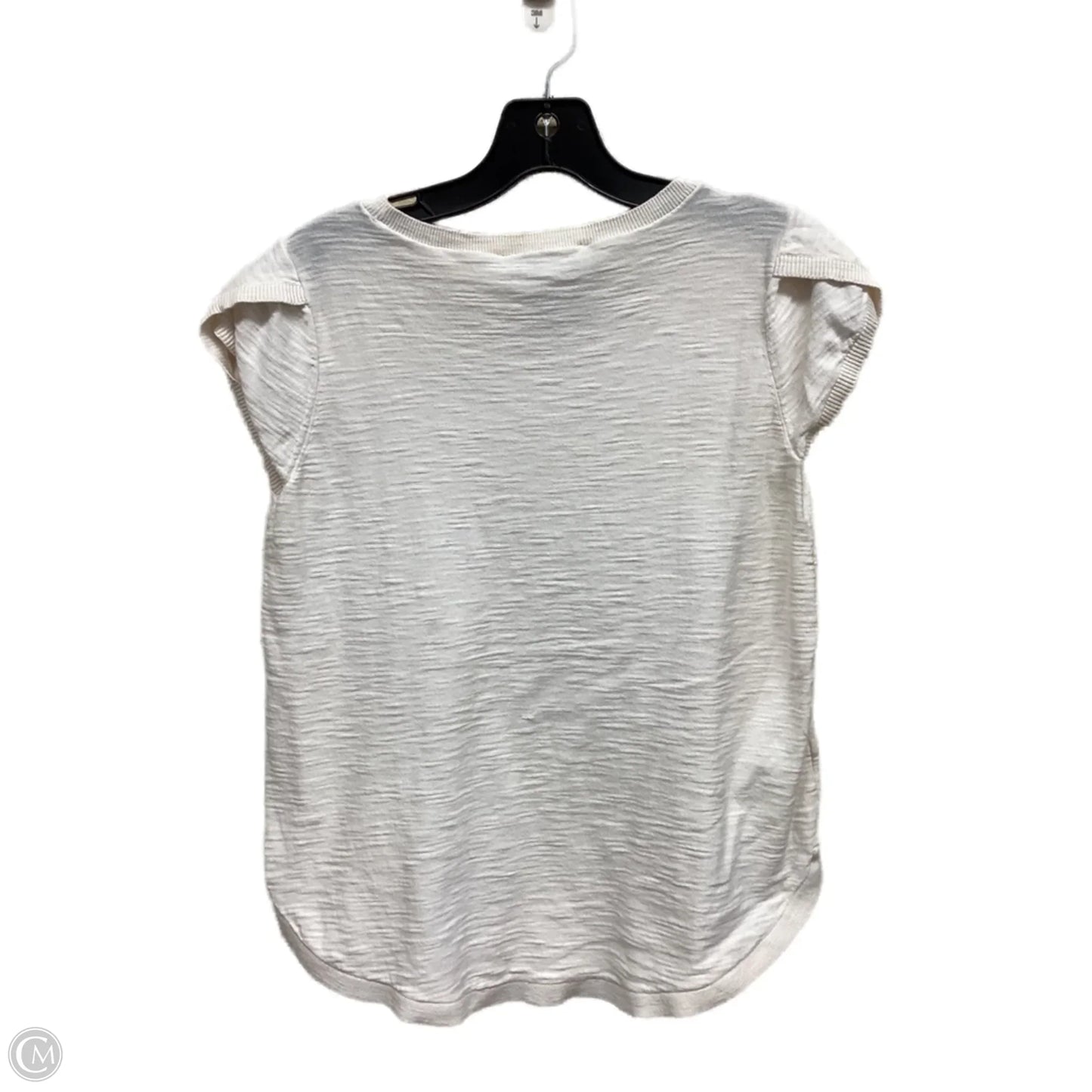 Top Short Sleeve By Loft In Cream, Size: M