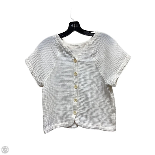 Top Short Sleeve By Madewell In Cream, Size: Xxs