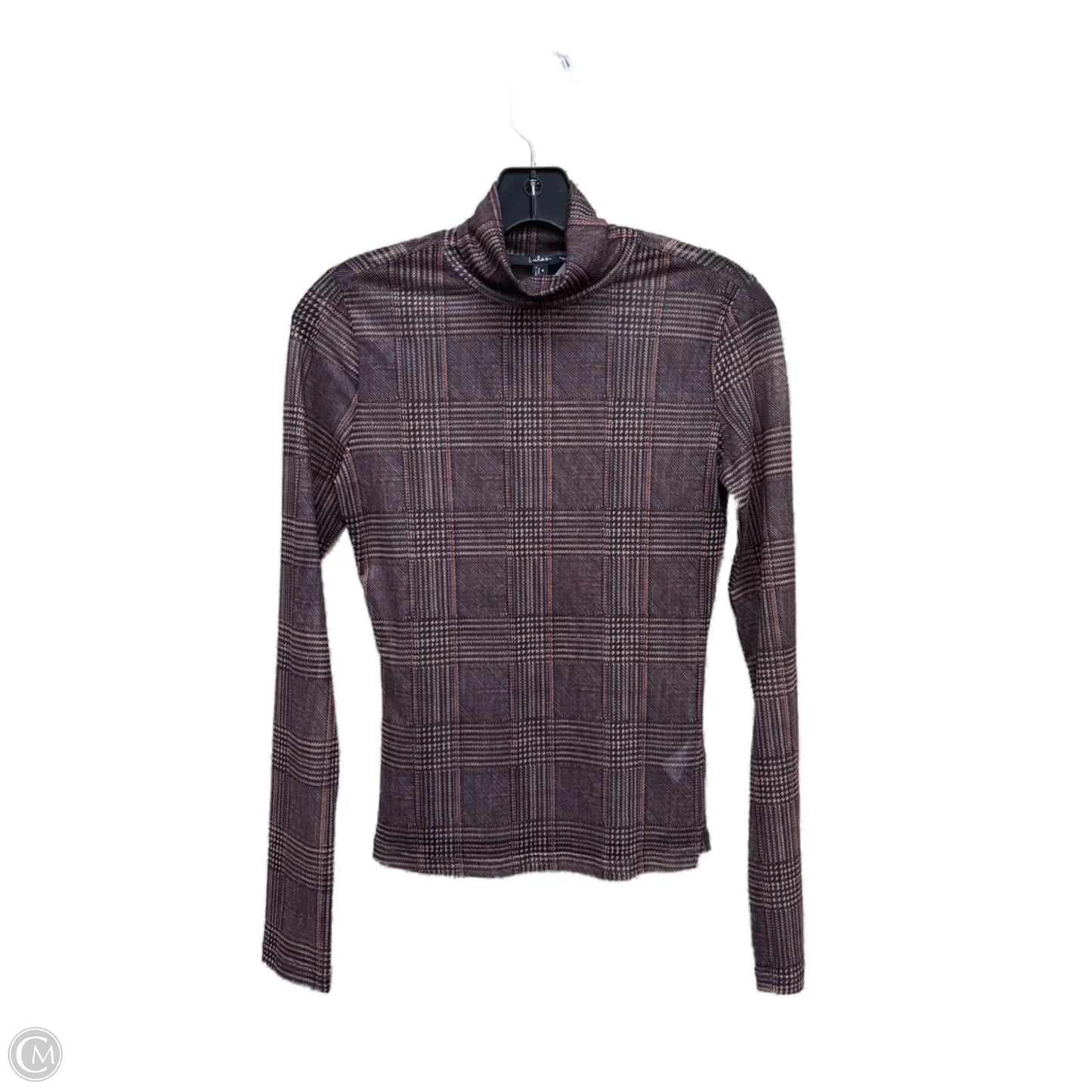 Top Long Sleeve By Lulus In Plaid Pattern, Size: S