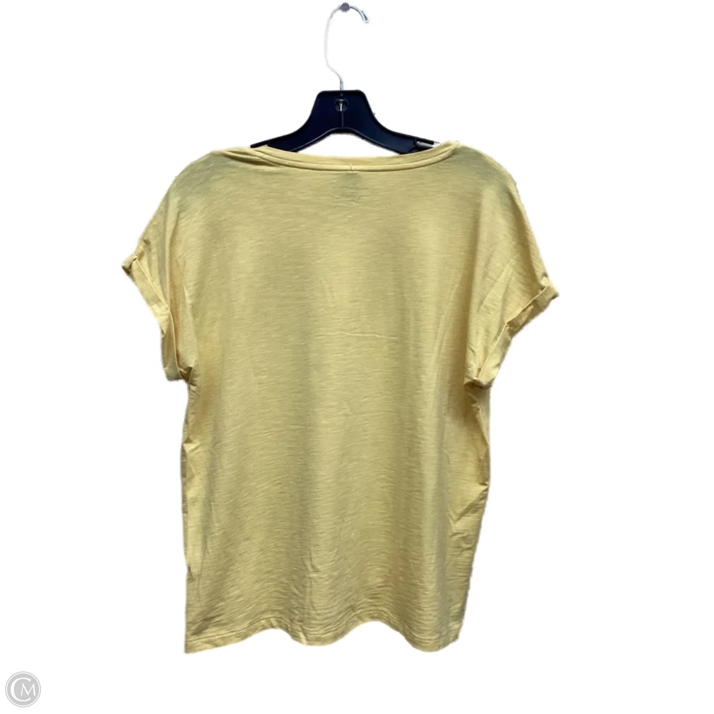 Top Short Sleeve By Max Studio In Yellow, Size: L