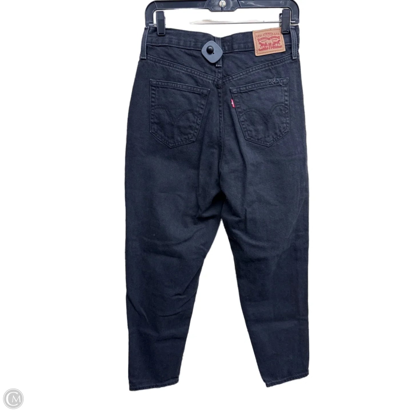 Jeans Straight By Levis In Black Denim, Size: 6