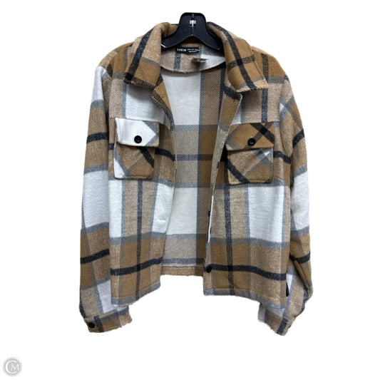 Jacket Shirt By Shein In Plaid Pattern, Size: Xl