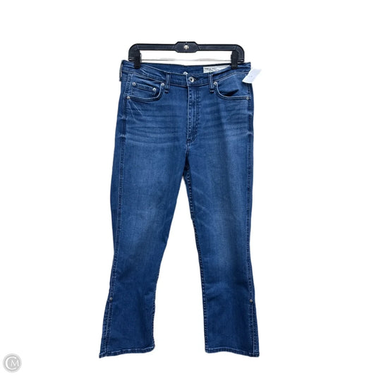 Jeans Straight By Rag & Bones Jeans In Blue Denim, Size: 10