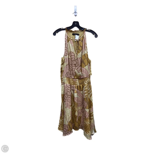 Dress Casual Midi By White House Black Market In Gold, Size: 10