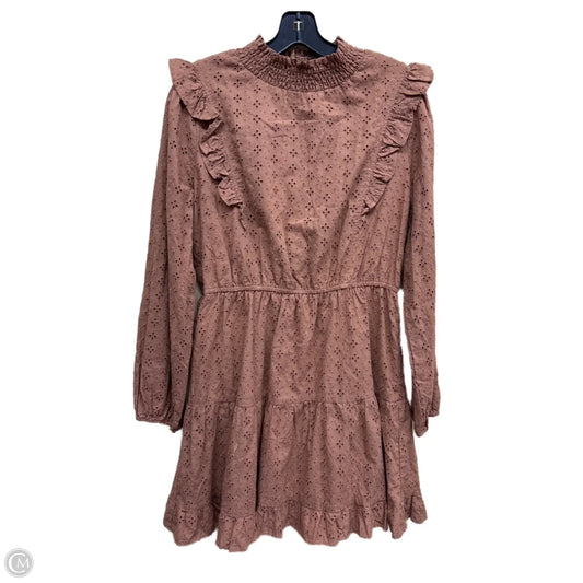 Dress Casual Midi By Clothes Mentor In Brown, Size: M