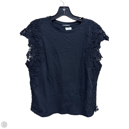 Top Short Sleeve By Express In Black, Size: M