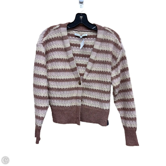 Sweater Cardigan By Celebrity Pink In Striped Pattern, Size: S