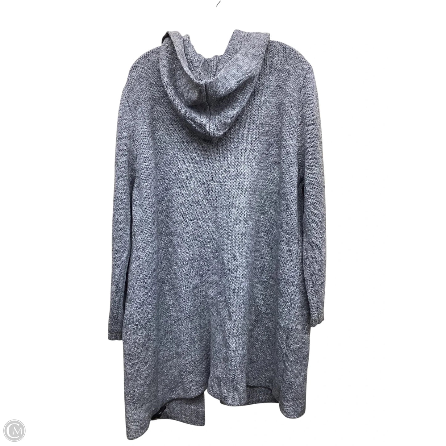 Sweater Cardigan By Zenana Outfitters In Grey, Size: L
