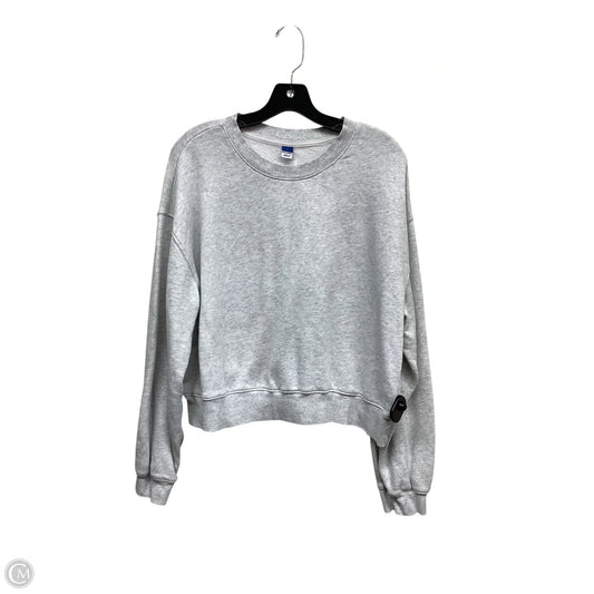 Sweatshirt Crewneck By Old Navy In Grey, Size: L