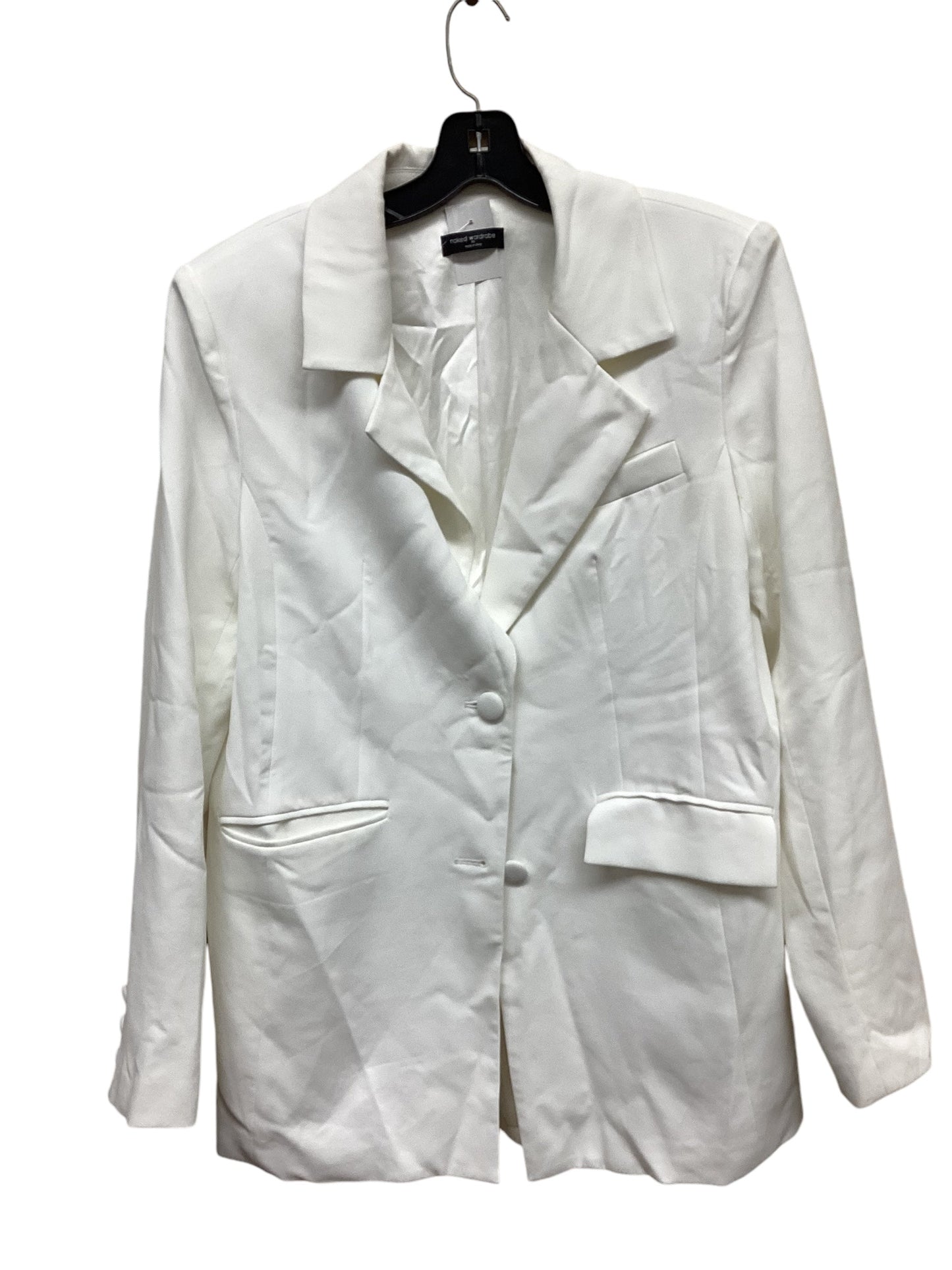 Blazer By Clothes Mentor In White, Size: M