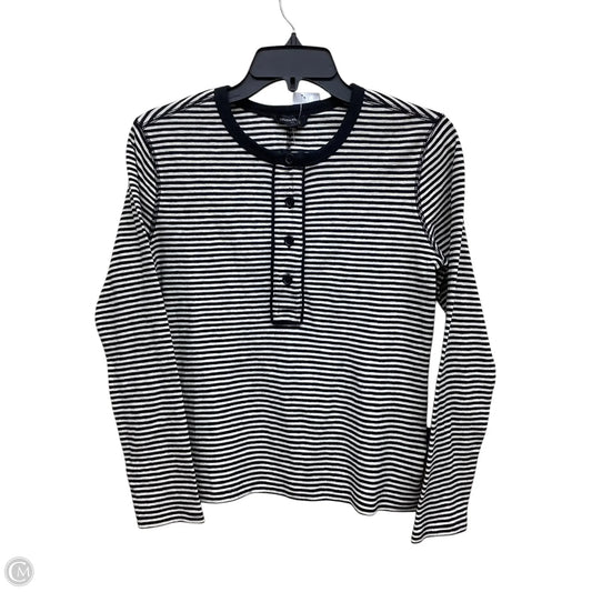 Top Long Sleeve By Banana Republic In Striped Pattern, Size: S