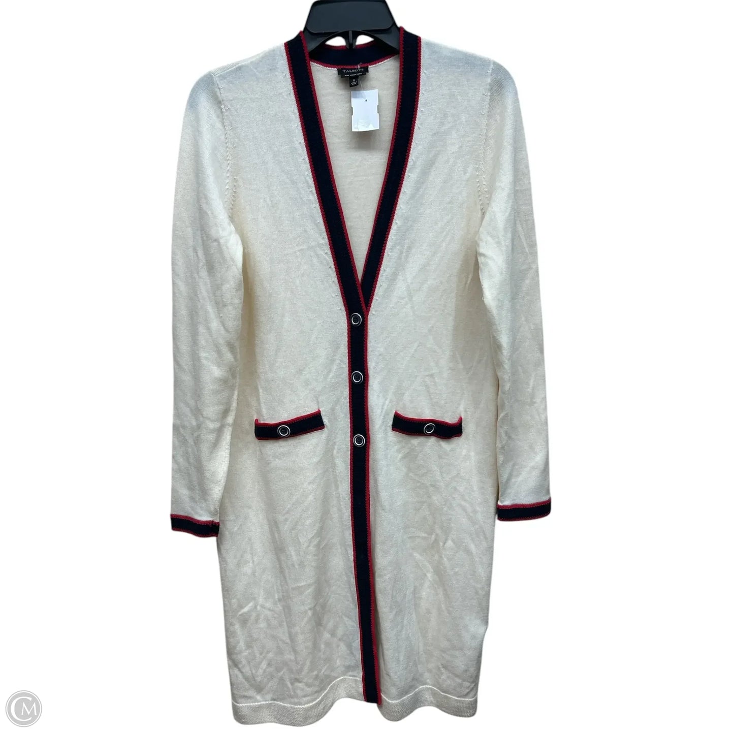 Sweater Cardigan By Talbots In White, Size: S