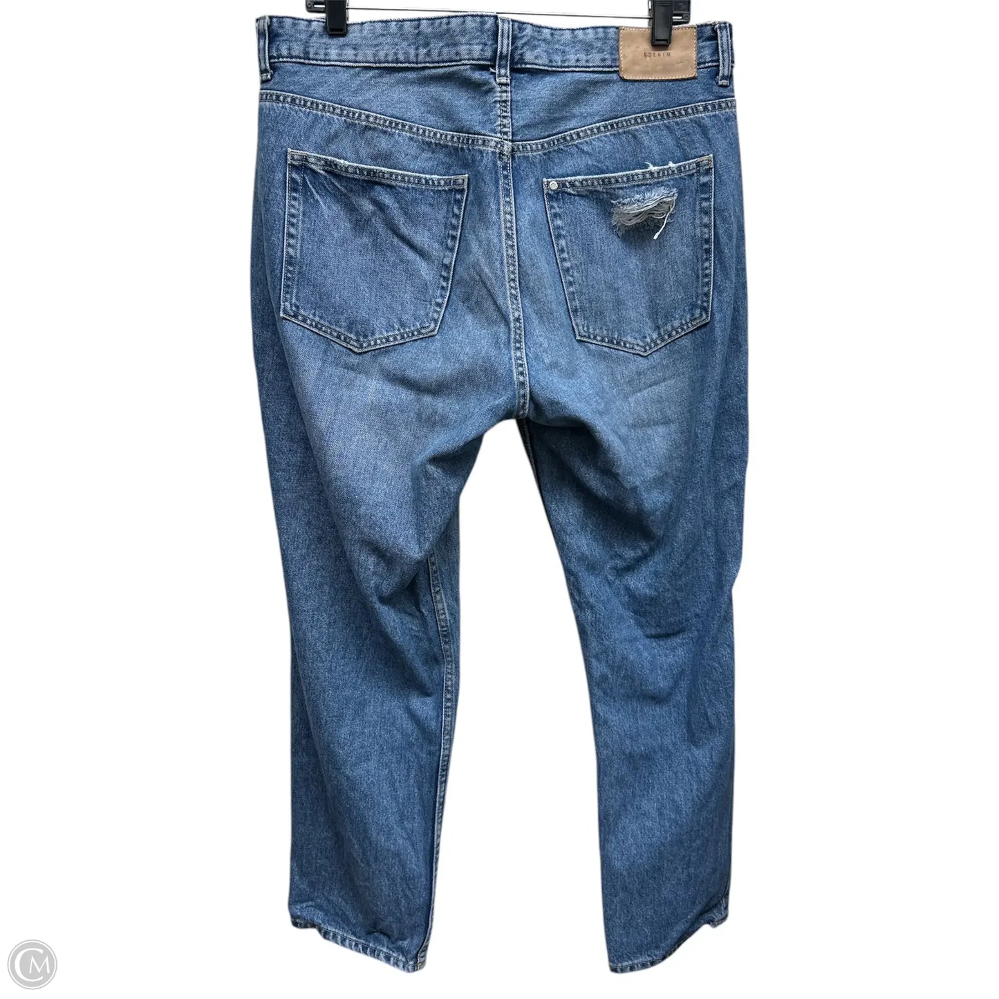 Jeans Straight By H&m In Blue Denim, Size: 16