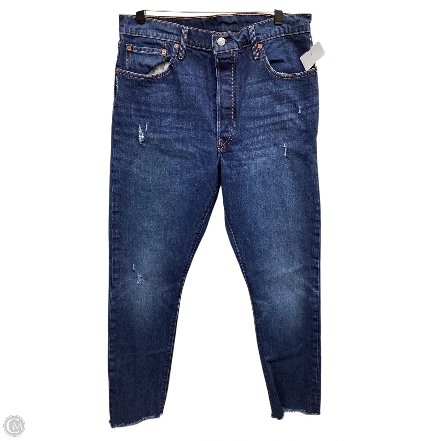 Jeans Straight By Levis In Blue Denim, Size: 16